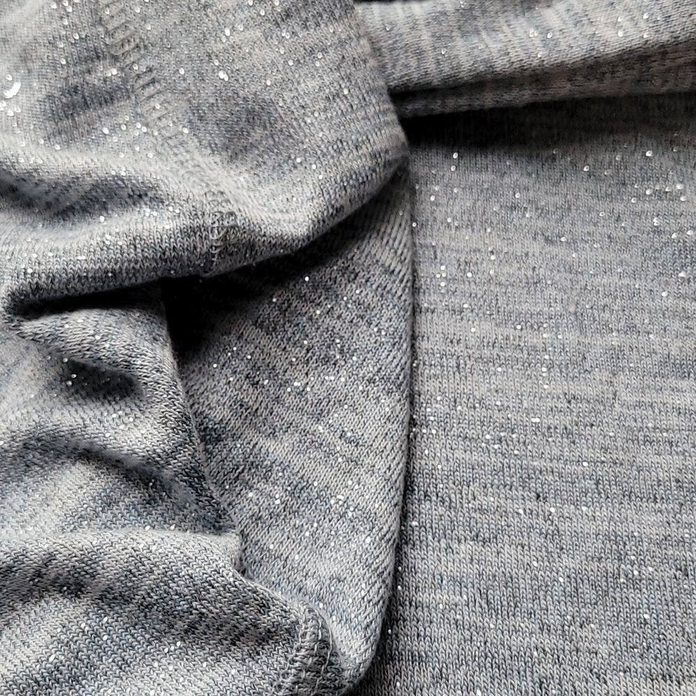Blue hooded top with silver threads - Picture 5 of 5